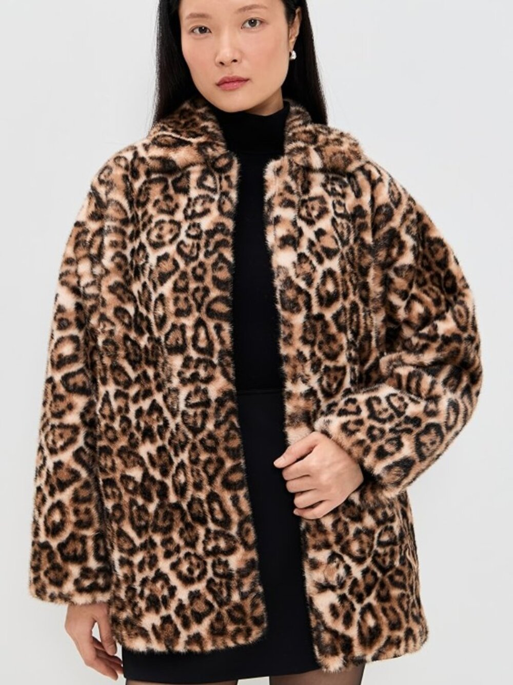 Reformation Sable Faux Fur Coat Brown - Size S - Picture 2 of 2